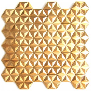 Mosaïque d'hexagone de l'acier inoxydable 3D pour la salle de bains de tuile et la tuile de dosseret de décoration