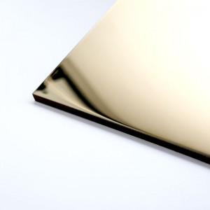 201 304 feuille d'acier inoxydable de miroir d'or de finition du miroir 4x8 de la catégorie 4x8 pour la décoration